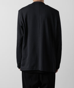 ATTACHMENT アタッチメントのPE STRETCH RIB COLLARLESS CARDIGAN - D.GRAY 公式通販サイトsession福岡セレクトショップ