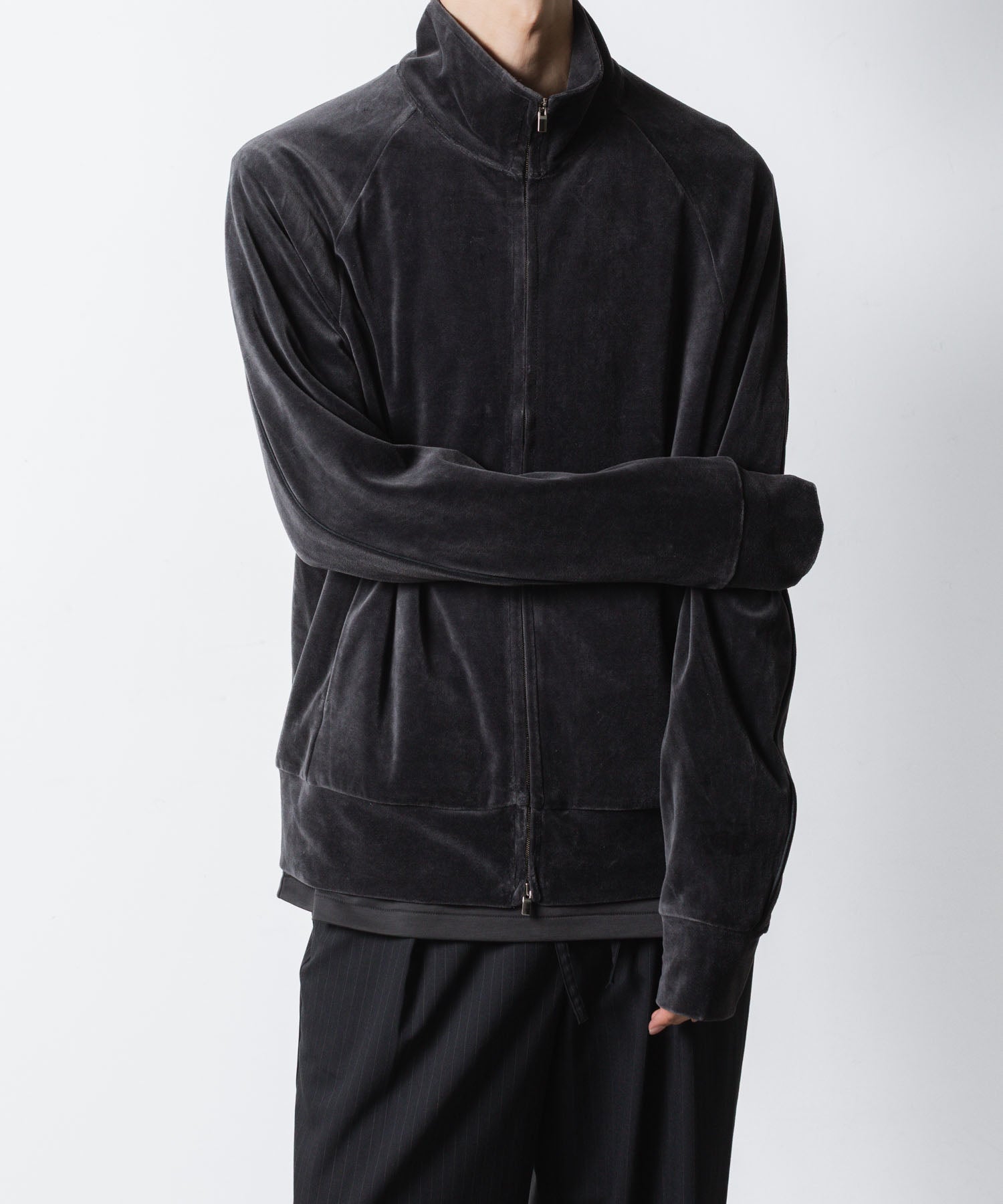 ATTACHMENT アタッチメントのCO/PE VELOR JERSEY TRACK JACKET - D.GRAYの公式通販サイトsession福岡セレクトショップ