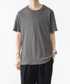 【 ATTACHMENT 】100/3 HIGH TWIST JERSEY SLIM FIT S/S TEE - GRAY