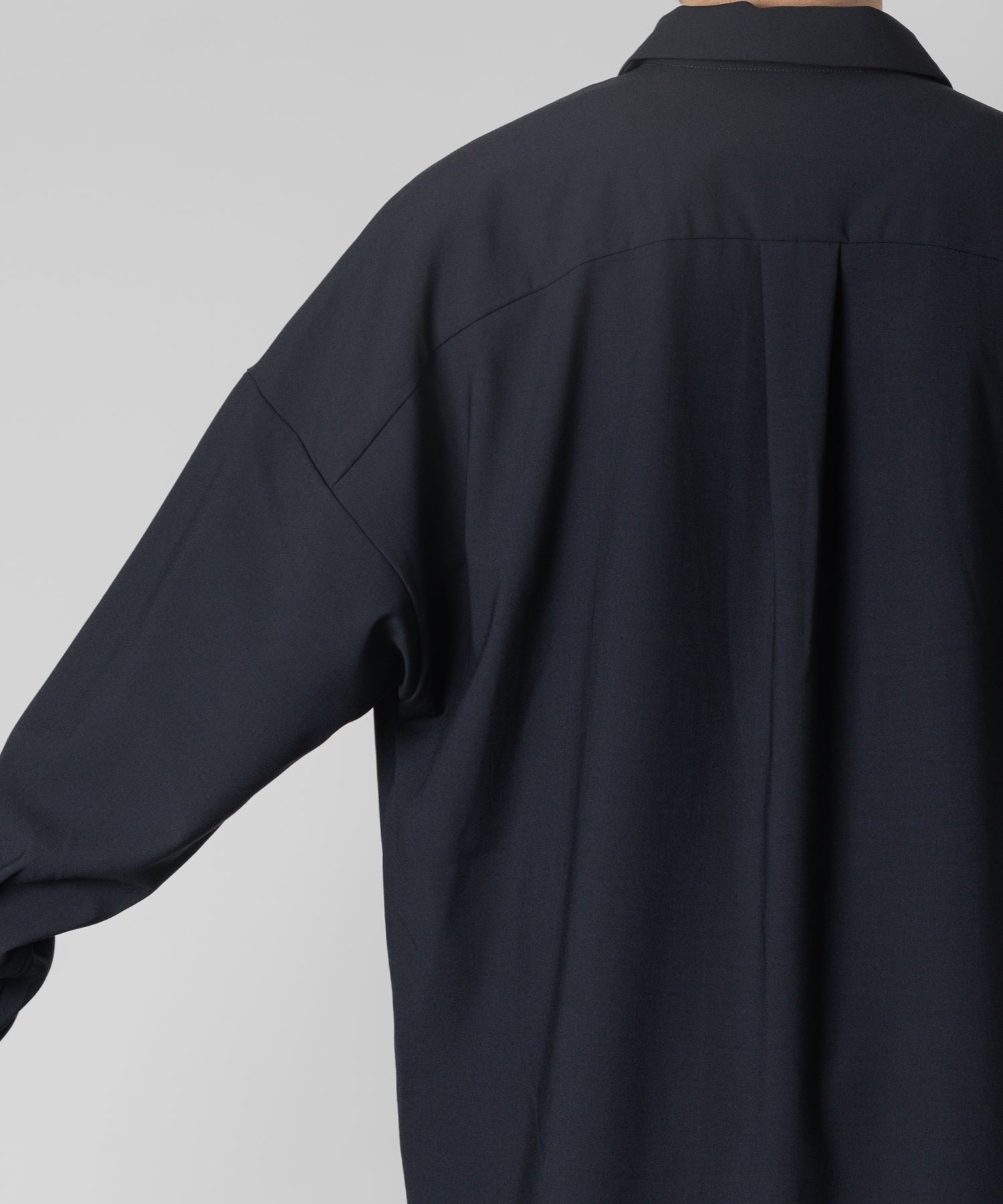 ATTACHMENT アタッチメントのPE/RY STRETCH TROPICAL OVERSIZED OPENCOLLAR L/S SHIRT - NAVY 公式通販サイトsession福岡セレクトショップ