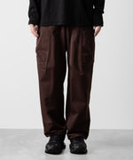 画像をギャラリービューアに読み込む, ATTACHMENT アタッチメントのNY/CO TWILL WIDE CARGO TROUSERS - BORDEAUX 公式通販サイトsession福岡セレクトショップ
