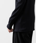 画像をギャラリービューアに読み込む, ATTACHMENT アタッチメントのPE STRETCH RIB SLIM FIT L/S TEE - NAVY 公式通販サイトsession福岡セレクトショップ
