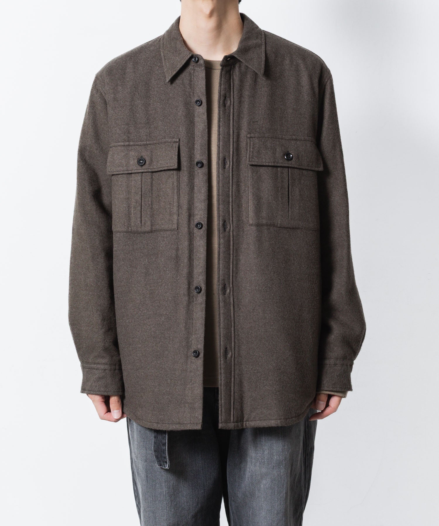 ATTACHMENT アタッチメントのRY/CO/SI FLANNEL PADDING L/S SHIRT - D.GRAYの公式通販サイトsession福岡セレクトショップ