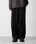 画像をギャラリービューアに読み込む, ATTACHMENT アタッチメントのSORIBIA TWILL BELTED WIDE TROUSERS-BLACKの公式通販サイトsession福岡セレクトショップ
