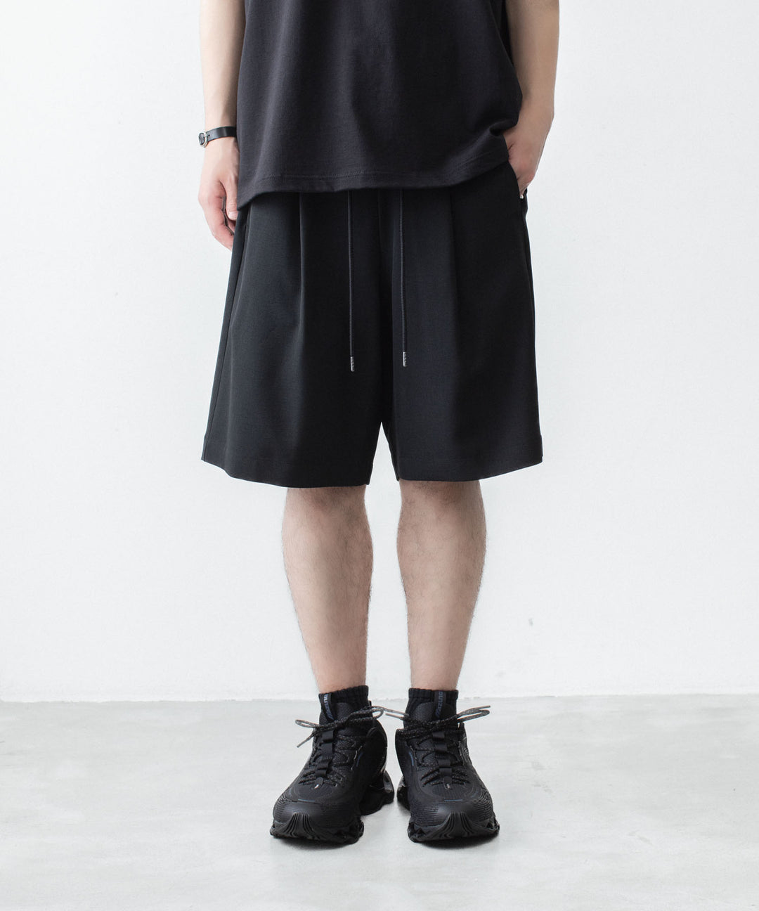 ATTACHMENT / EXCLUSIVE ITEMアタッチメントのPE LIGHT TROPICAL EASY SHORTS - BLACKの公式通販サイトsession福岡セレクトショップ