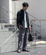 画像をギャラリービューアに読み込む, ATTACHMENT アタッチメントのSMOOTH LEATHER SLIDE SANDAL - BLACKの公式通販サイトsession福岡セレクトショップ
