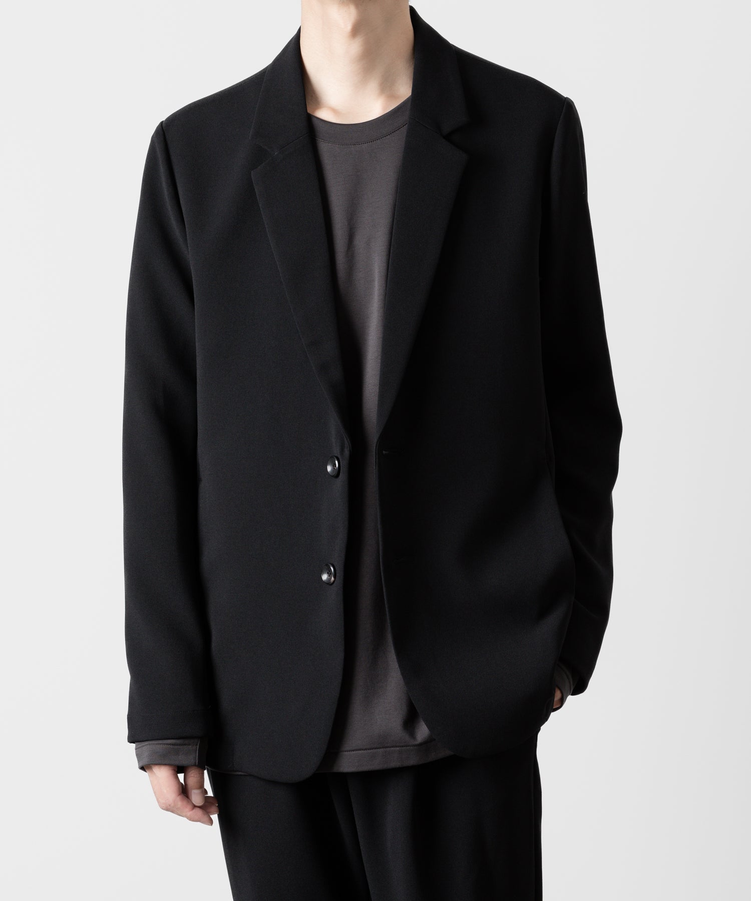 ATTACHMENT アタッチメントのPE STRETCH DOUBLE CLOTH 2B JACKET - BLACK 公式通販サイトsession福岡セレクトショップ