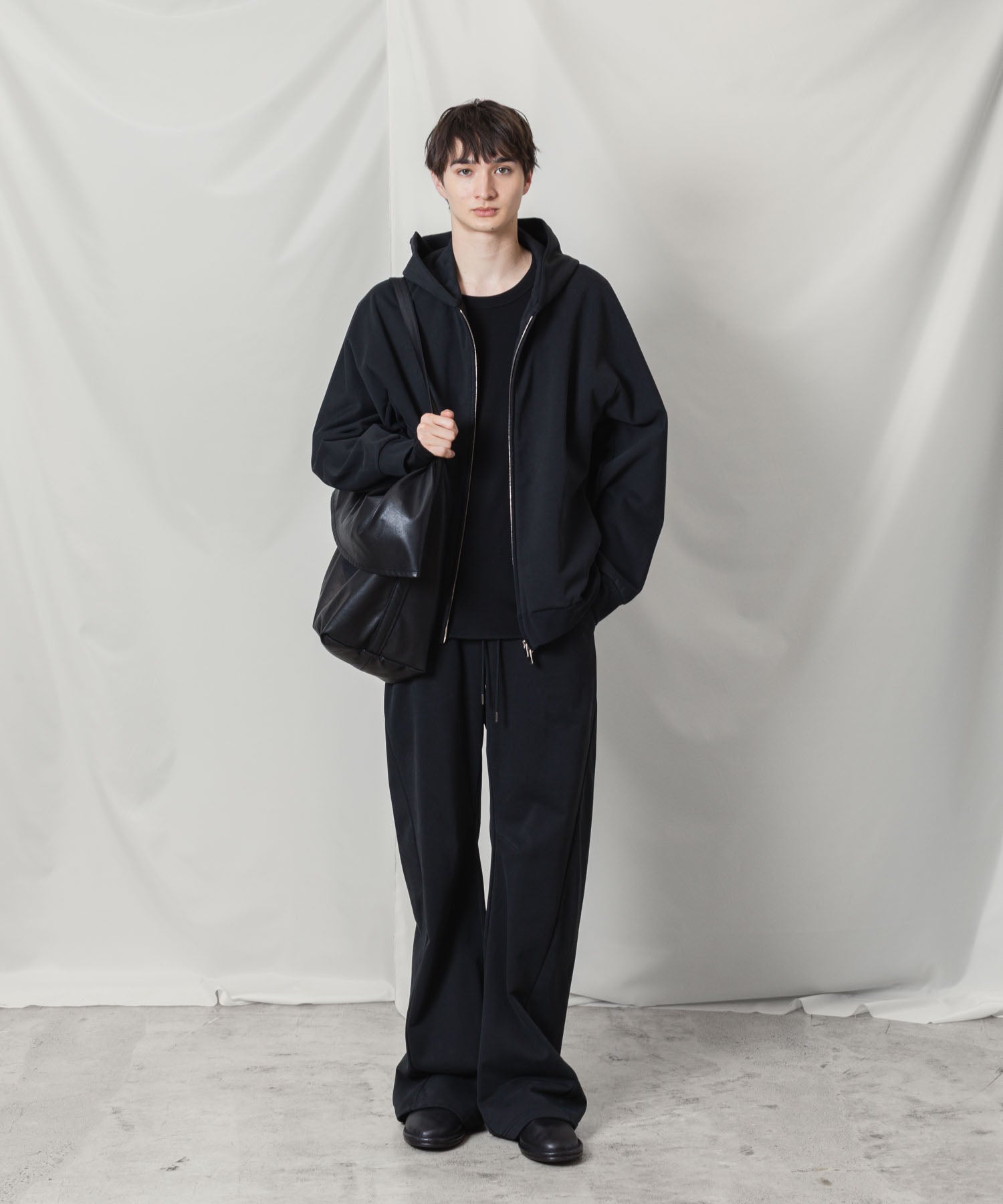 ATTACHMENT アタッチメントのCO STRECH TERRY ZIP UP HOODIE - BLACKの公式通販サイトsession福岡セレクトショップ