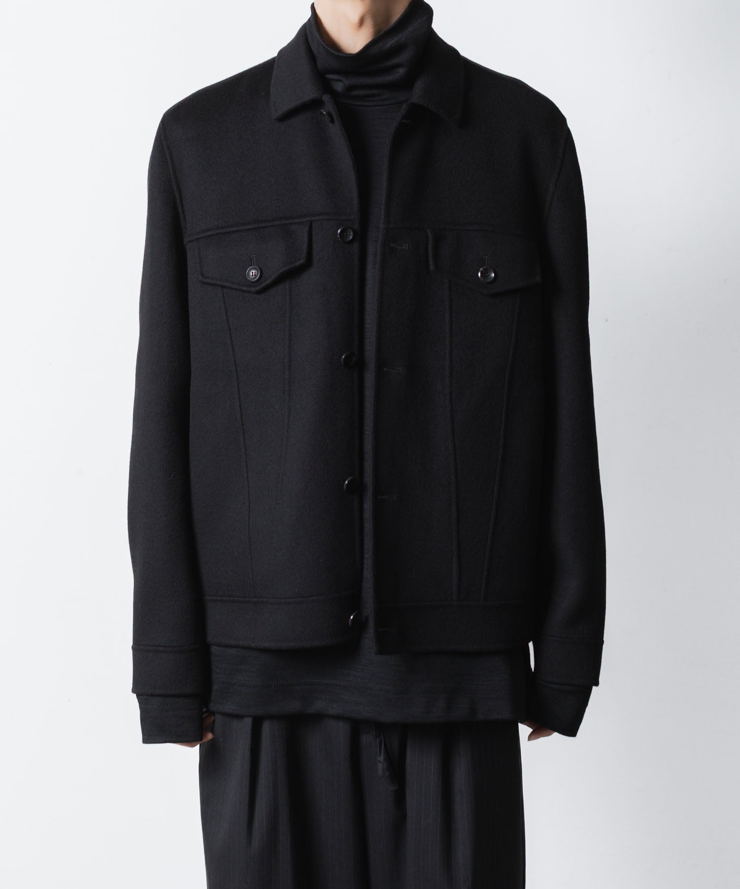 ATTACHMENT アタッチメントのWO/CA DOUBLE FACE BEAVER TRACKER JACKET - BLACKの公式通販サイトsession福岡セレクトショップ