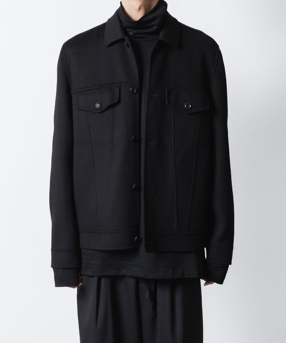 ATTACHMENT アタッチメントのWO/CA DOUBLE FACE BEAVER TRACKER JACKET - BLACKの公式通販サイトsession福岡セレクトショップ