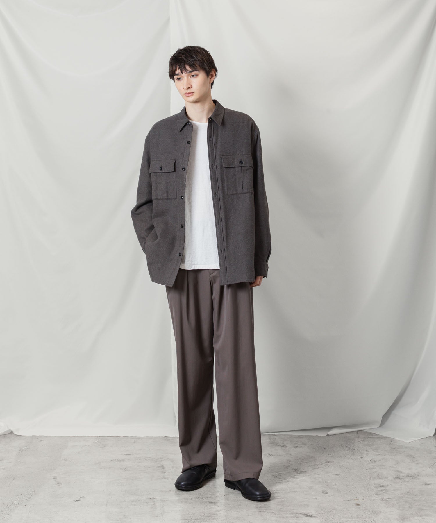 ATTACHMENT アタッチメントのRY/CO/SI FLANNEL PADDING L/S SHIRT - D.GRAYの公式通販サイトsession福岡セレクトショップ