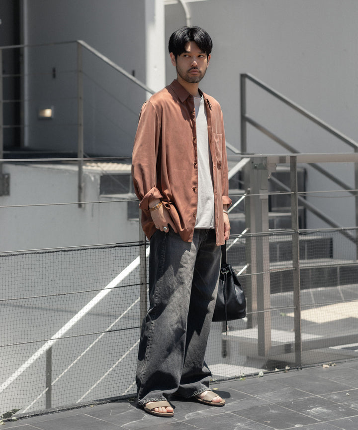 ATTACHMENT アタッチメントのSMOOTH LEATHER SLIDE SANDAL - KHAKI GRAYの公式通販サイトsession福岡セレクトショップ