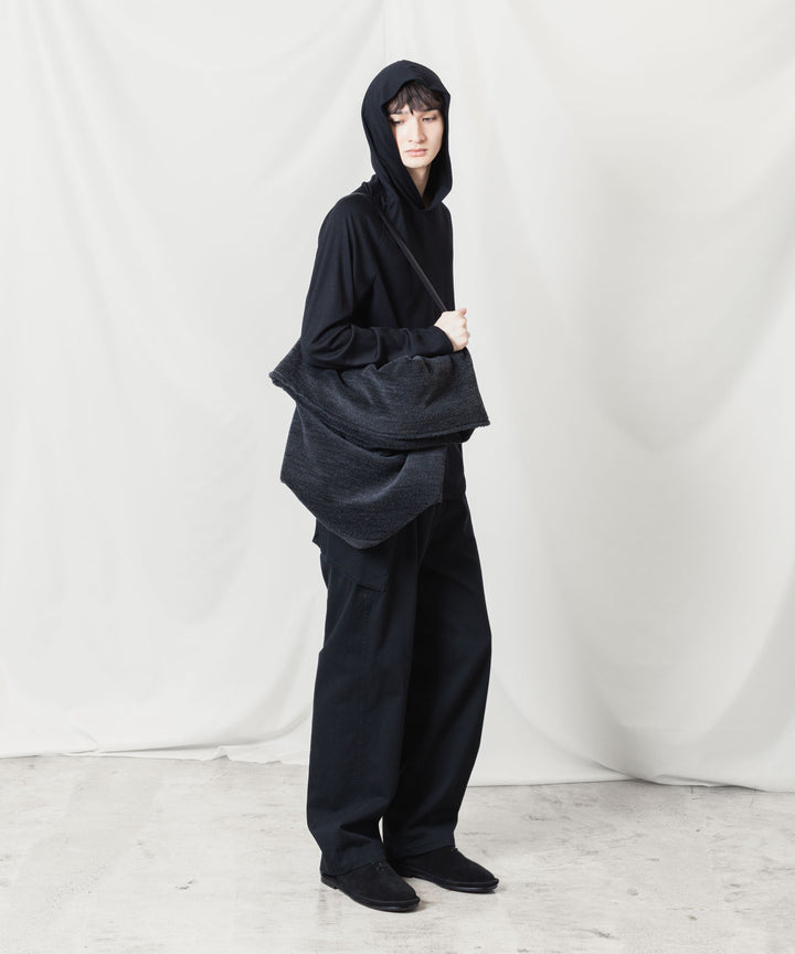 ATTACHMENT アタッチメントの1/60 WOOL SMOOTH HOODED PULLOVER - BLACKの公式通販サイトsession福岡セレクトショップ