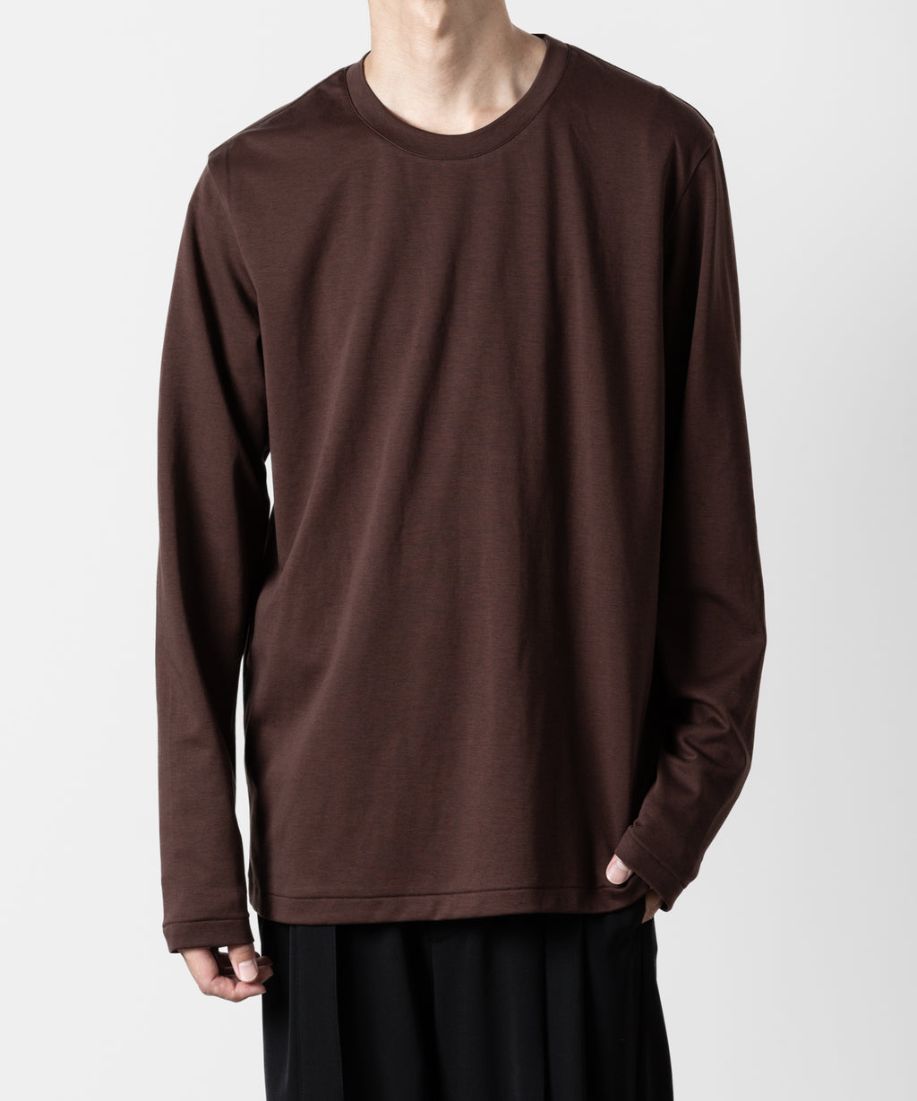 ATTACHMENT アタッチメントのCOTTON DOUBLE FACE SLIM FIT L/S TEE - BORDEAUX  公式通販サイトsession福岡セレクトショップ