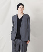 画像をギャラリービューアに読み込む, ATTACHMENT アタッチメントのT/W/SI STRETCH GABARDINE COLLARLESS JKT - S.GRAYの公式通販サイトsession福岡セレクトショップ
