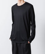 画像をギャラリービューアに読み込む, ATTACHMENT アタッチメントの1/60 WOOL SMOOTH SLIM FIT L/S TEE - BLACKの公式通販サイトsession福岡セレクトショップ
