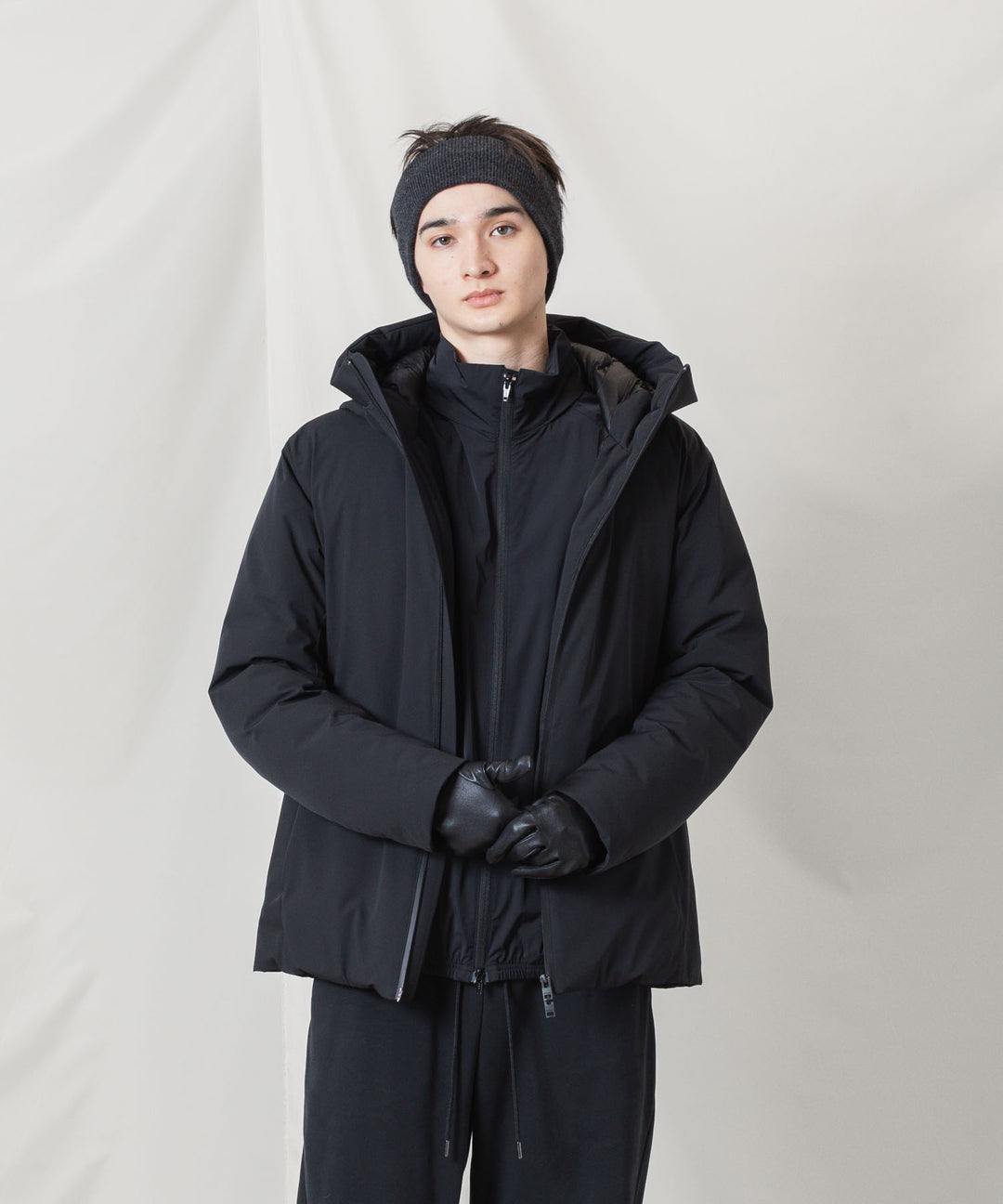 ATTACHMENT アタッチメントの3LAYER LIGHT TAFFETA HOODED DOWN JACKET - BLACKの公式通販サイトsession福岡セレクトショップ