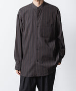 画像をギャラリービューアに読み込む, ATTACHMENT アタッチメントのCU/CO STRIPE TWILL BANDCOLLAR L/S SHIRT - S.GRAYの公式通販サイトsession福岡セレクトショップ
