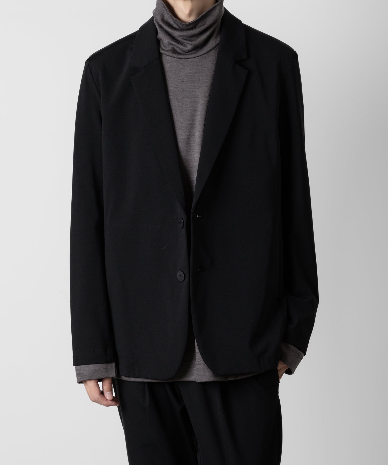 ATTACHMENT アタッチメントのNY/CO STRETCH JERSEY 2B JACKET - BLACK 公式通販サイトsession福岡セレクトショップ