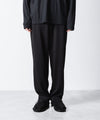 【 ATTACHMENT 】COTTON DOUBLE FACE LOUNGE TROUSERS - BLACK