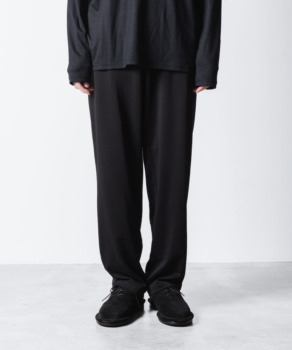 ATTACHMENT アタッチメントのCOTTON DOUBLE FACE LOUNGE TROUSERS - BLACKの公式通販サイトsession福岡セレクトショップ