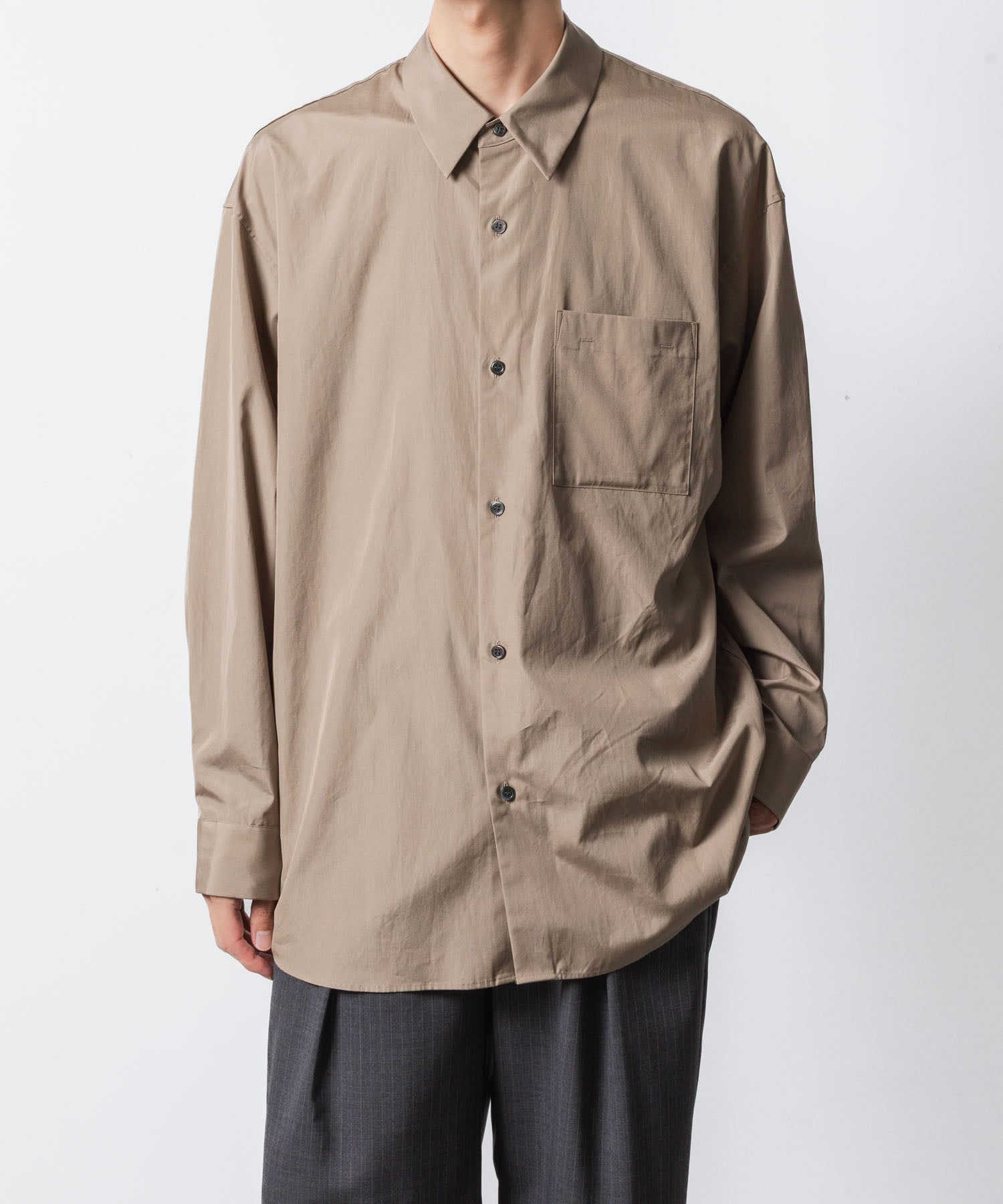 ATTACHMENT アタッチメントの140/2 GIZA BROAD L/S SHIRT - CAMELの公式通販サイトsession福岡セレクトショップ