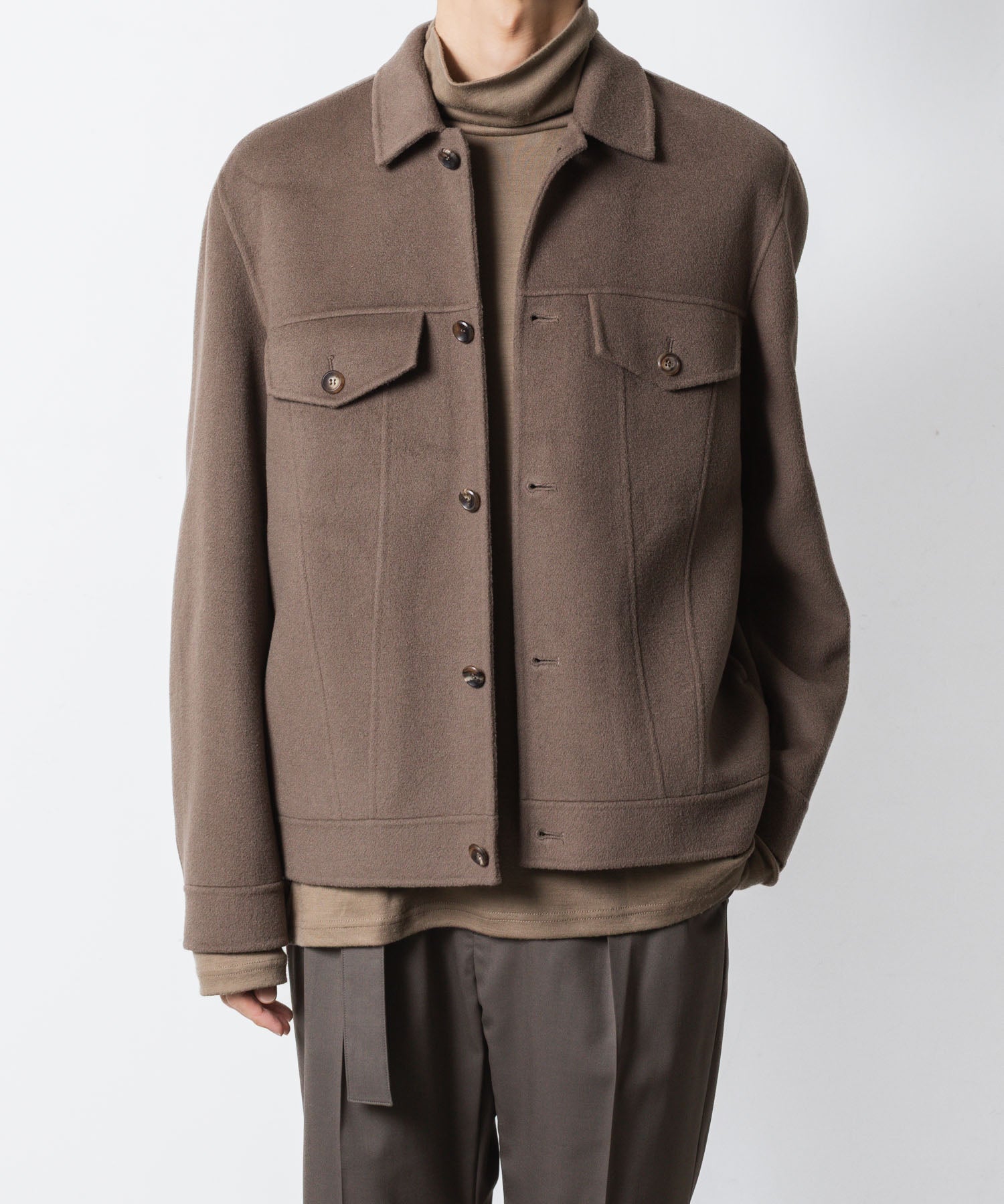 ATTACHMENT アタッチメントのWO/CA DOUBLE FACE BEAVER TRACKER JACKET - KHAKI GRAYの公式通販サイトsession福岡セレクトショップ