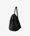 【 ATTACHMENT 】SYNTHETIC LEATHER BUCKET BAG - BLACK