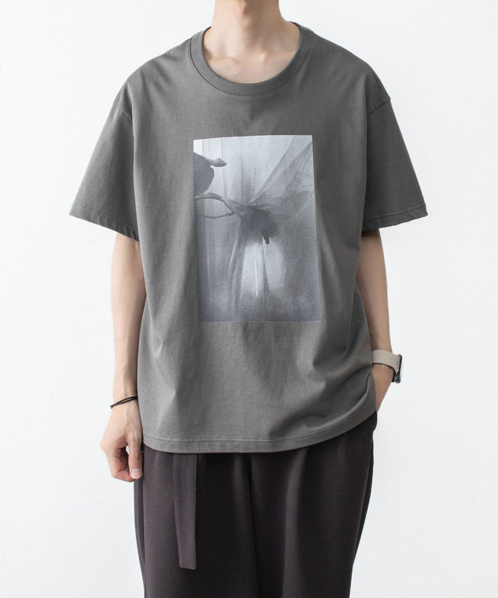 ATTACHMENT アタッチメントの30//2 SUVIN JERSEY PRINT TEE - GRAYの公式通販サイトsession福岡セレクトショップ