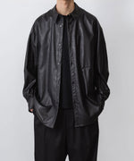画像をギャラリービューアに読み込む, VEIN-ヴェイン SYNTHETIC LEATHER L/S SHIRTのBLACK 公式通販サイトsession福岡セレクトショップ
