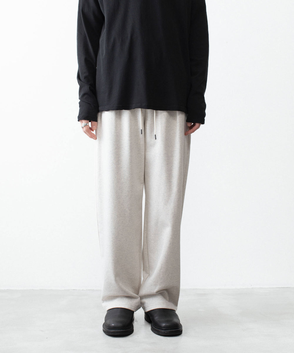 ATTACHMENT アタッチメントのCO STRETCH TERRY 1TUCK EASY TROUSERS - X.GRAYの公式通販サイトsession福岡セレクトショップ