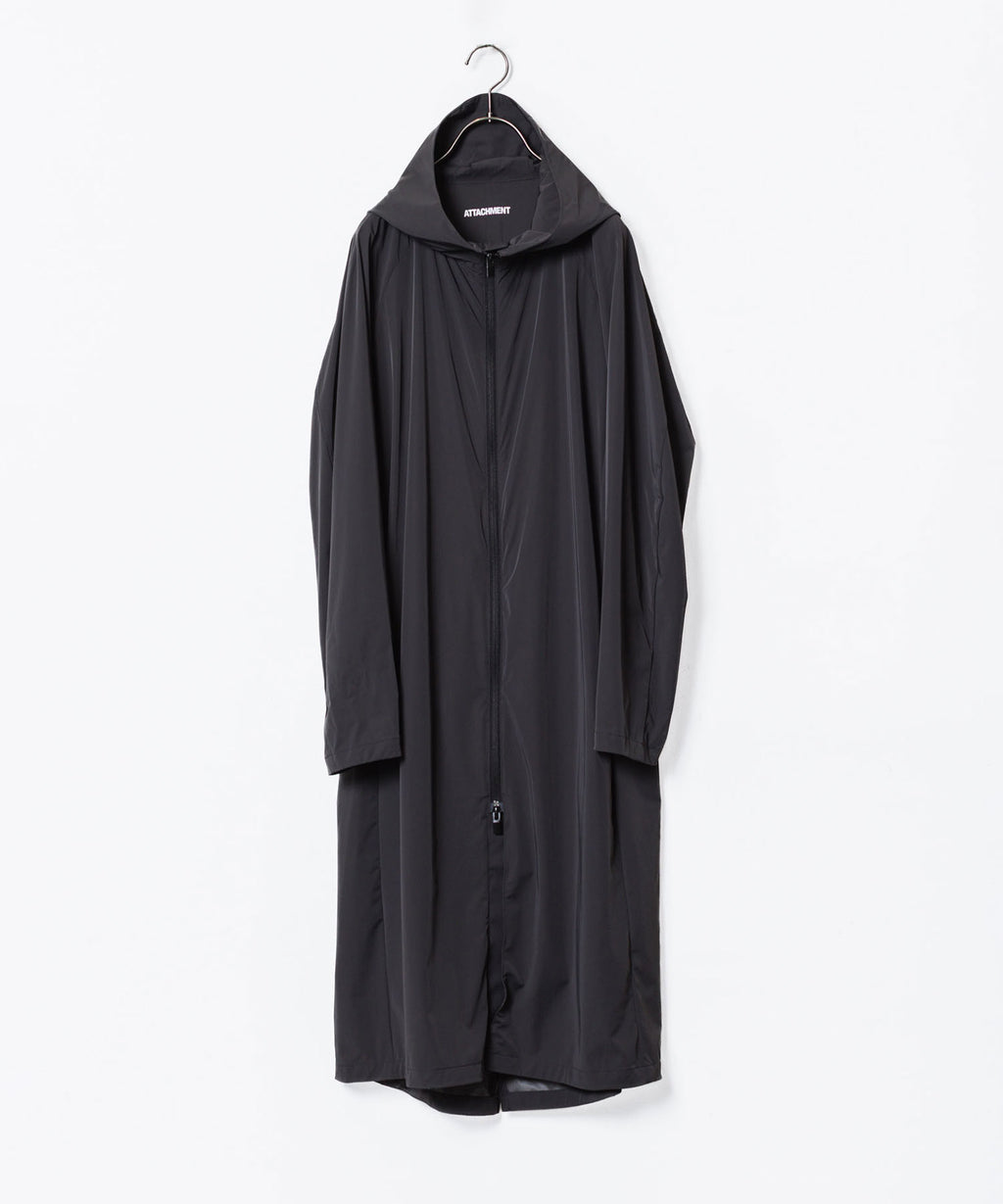 ATTACHMENT アタッチメントのNY 2LAYER STRETCH LIGHT HOODED COAT - BLACKの公式通販サイトsession福岡セレクトショップ