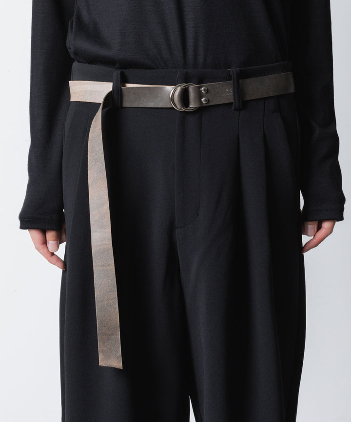 VEIN ヴェインのGUIDI LEATHER DOUBLE RING  BELT - GRAYの公式通販サイトsession福岡セレクトショップ