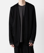 画像をギャラリービューアに読み込む, ATTACHMENT アタッチメントのCOTTON DOUBLE FACE COLLARLESS CARDIGAN - BLACK 公式通販サイトsession福岡セレクトショップ
