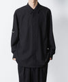【 ATTACHMENT 】PE/RY STRETCH TROPICAL STRAP SLEEVE L/S SHIRT - BLACK