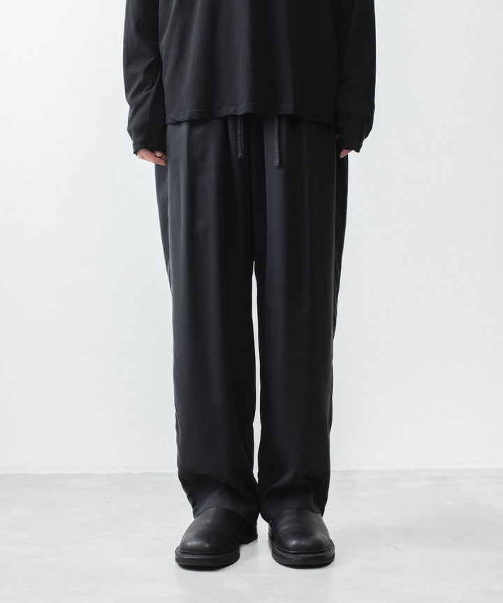 ATTACHMENT アタッチメントのCU/PE FIBRIL SATIN EASY TROUSERS - BLACKの公式通販サイトsession福岡セレクトショップ