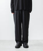 画像をギャラリービューアに読み込む, ATTACHMENT アタッチメントのCU/PE FIBRIL SATIN EASY TROUSERS - BLACKの公式通販サイトsession福岡セレクトショップ
