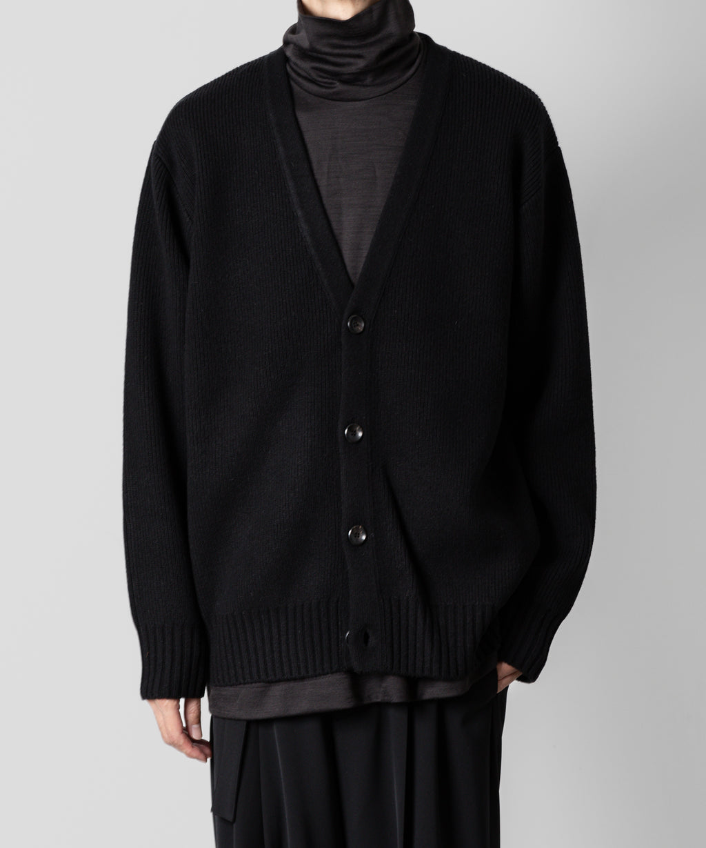 ATTACHMENT アタッチメントのBRITISH WO KNIT CARDIGAN - BLACK 公式通販サイトsession福岡セレクトショップ