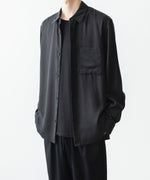 画像をギャラリービューアに読み込む, ATTACHMENT アタッチメントのCU/PE FIBRIL SATIN L/S SHIRT - BLACKの公式通販サイトsession福岡セレクトショップ

