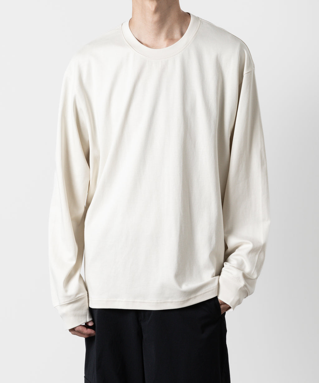 ATTACHMENT アタッチメントのCOTTON DOUBLE FACE OVERSIZED L/S TEE - OFF WHITE  公式通販サイトsession福岡セレクトショップ