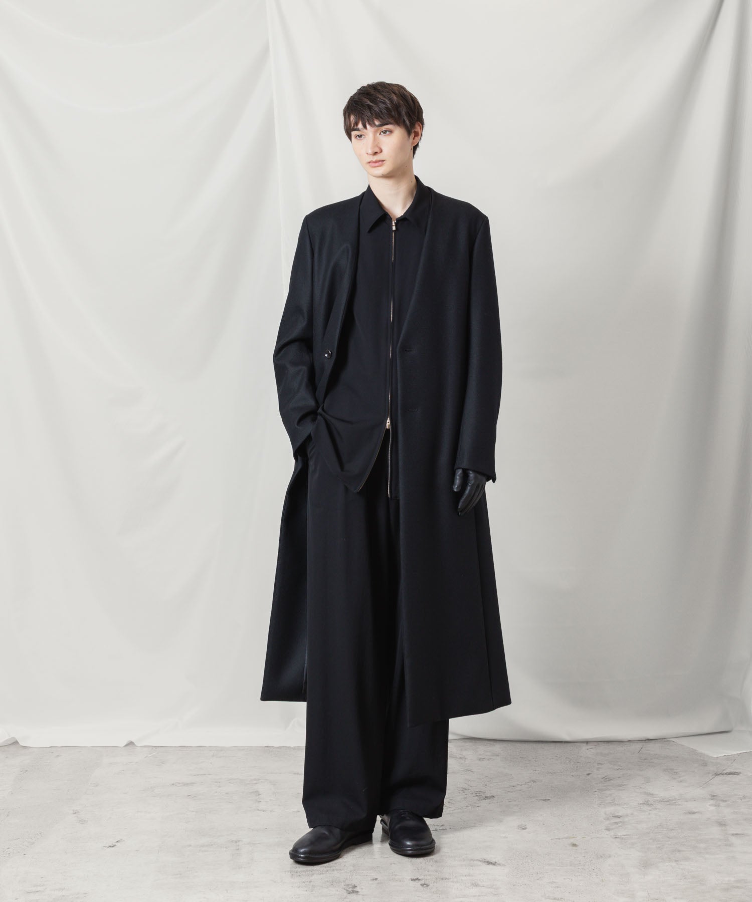ATTACHMENT アタッチメントのWOOL SHAGGY PADDING CHESTER COAT - BLACKの公式通販サイトsession福岡セレクトショップ