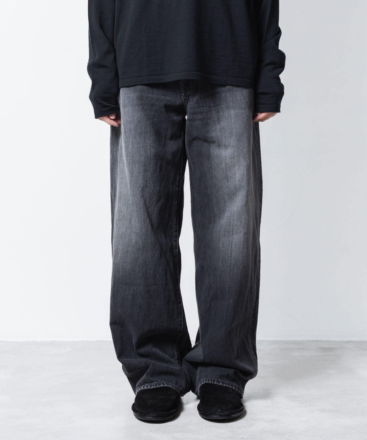 ATTACHMENT アタッチメントの11OZ DENIM FLAP JEANS - BLACKの公式通販サイトsession福岡セレクトショップ