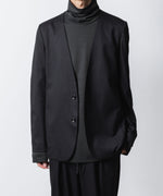 画像をギャラリービューアに読み込む, ATTACHMENT アタッチメントのT/W/SI STRETCH GABARDINE COLLARLESS JKT - BLACKの公式通販サイトsession福岡セレクトショップ
