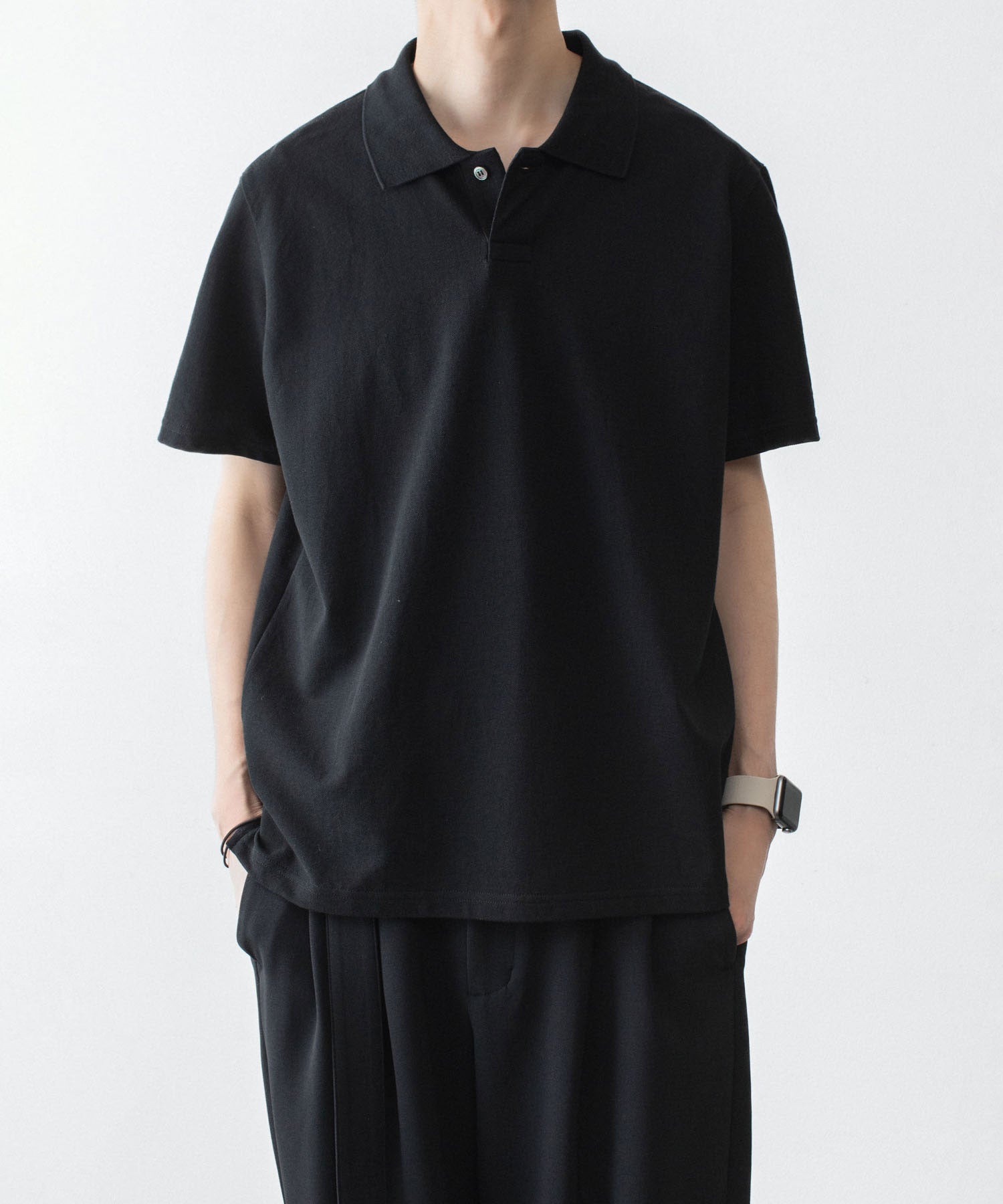 ATTACHMENT /アタッチメント】SOFT PIQUE S/S POLO - BLACK | 公式通販