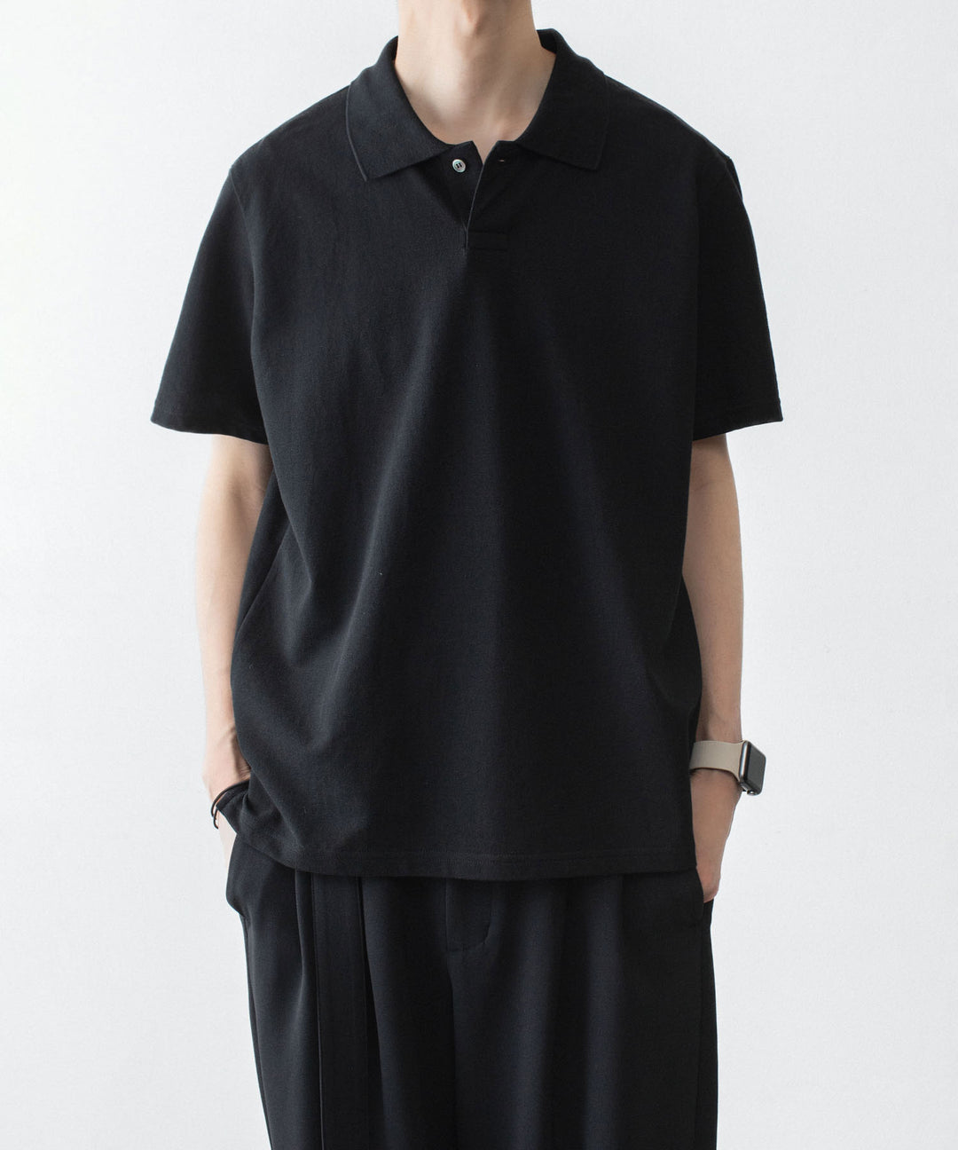 ATTACHMENT アタッチメントのSOFT PIQUE S/S POLO - BLACKの公式通販サイトsession福岡セレクトショップ