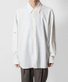 【 ATTACHMENT 】PE/RY STRETCH TROPICAL STRAP SLEEVE L/S SHIRT - WHITE