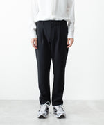 画像をギャラリービューアに読み込む, ATTACHMENT アタッチメントのPE STRETCH DOUBLE CLOTH REGULAR FIT EASY TROUSERS - BLACKの公式通販サイトsession福岡セレクトショップ
