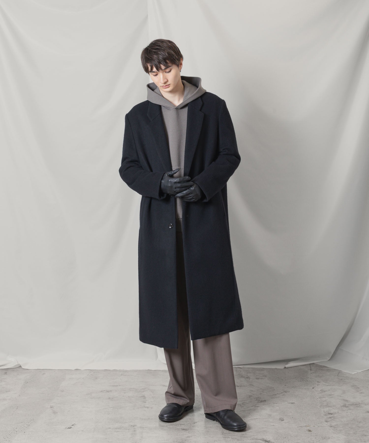ATTACHMENT アタッチメントのWOOL SHAGGY PADDING CHESTER COAT - BLACKの公式通販サイトsession福岡セレクトショップ