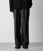 画像をギャラリービューアに読み込む, ATTACHMENT アタッチメントのWASHABLE WO/PE STRETCH SAXONY BELTED WIDE TROUSERS - D.GRAY 公式通販サイトsession福岡セレクトショップ
