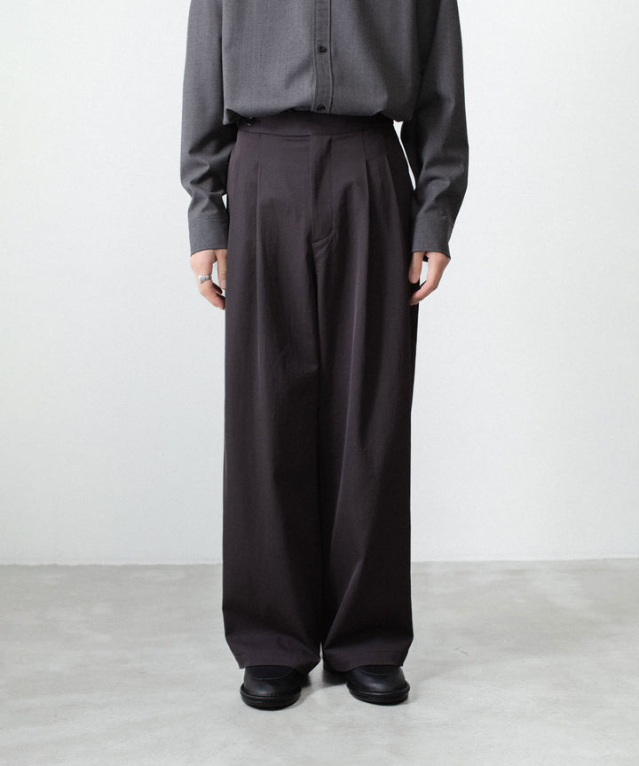 ATTACHMENT アタッチメントのPE/CO/LI DRY TWILL WIDE TROUSERS - BLACKの公式通販サイトsession福岡セレクトショップ